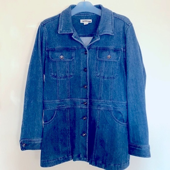 Urban Trails Knit Long Denim Jacket 
